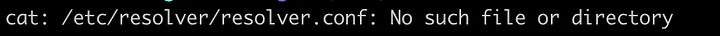 Terminal output of cat /etc/resolver/resolver.conf